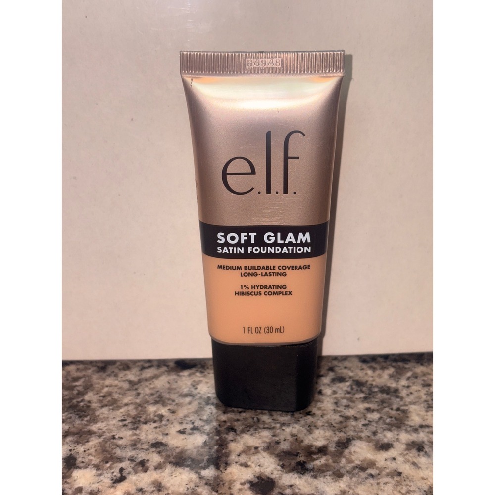 ELF Soft Glam Satin Foundation 31 Medium Neutral 1oz Hydrating Hibiscus Complex